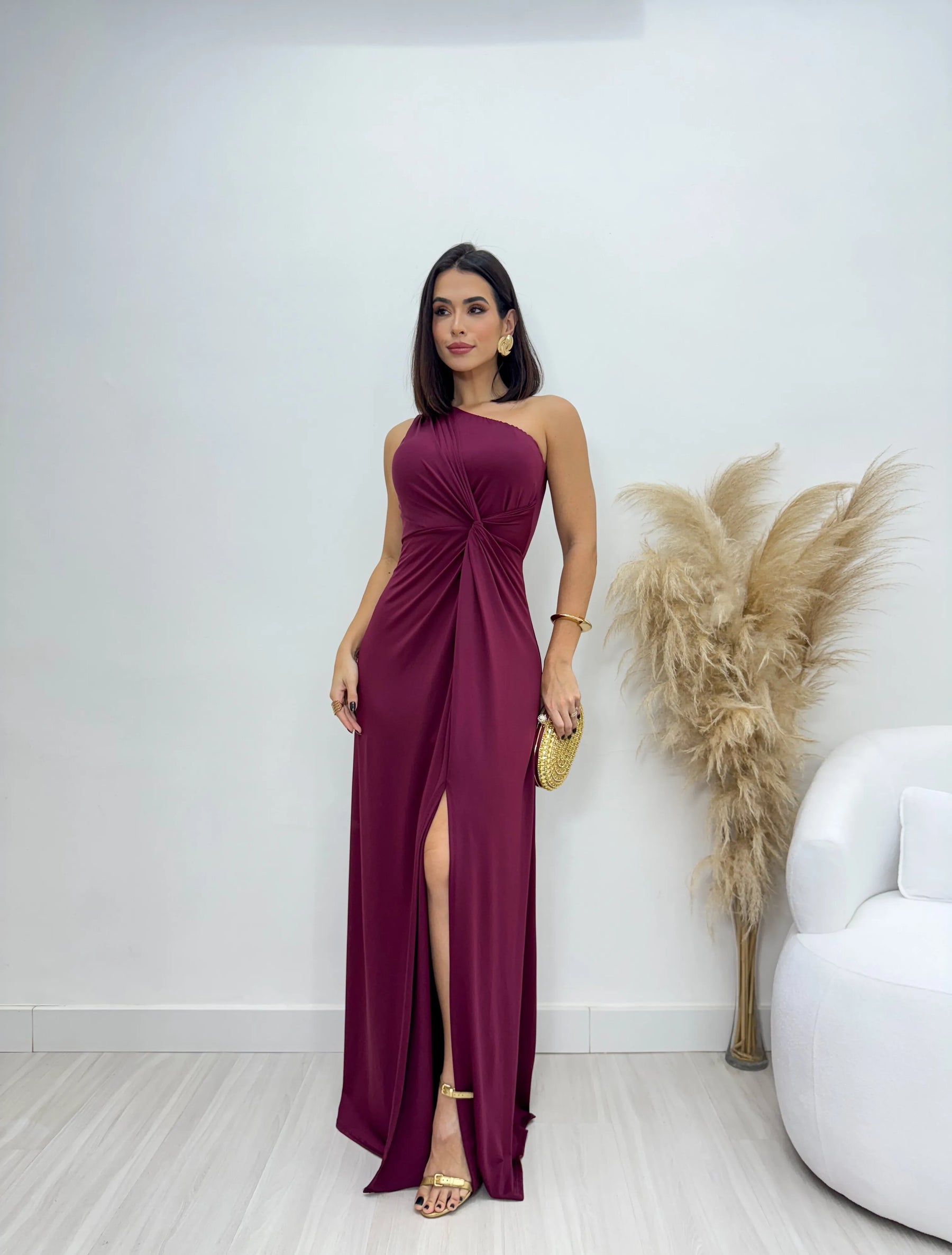 Vestido Longo Poliamida Julia Rosê
