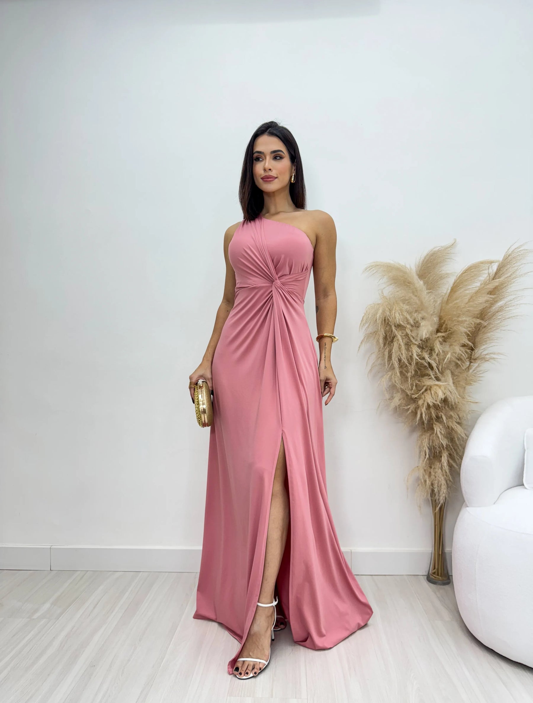 Vestido Longo Poliamida Julia Rosê