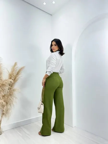 Calça Pantalona Linho