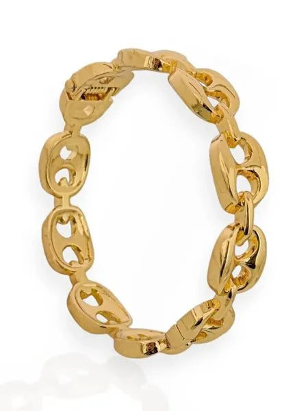 Bracelete Folheado a Ouro 18k Design de Botões Dourado