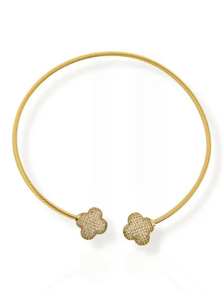 Colar Aro Folheado a Ouro 18K Torcido Virginia.