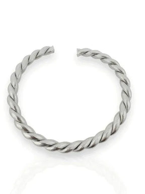 Choker Aro Trançado Prata e Ouro Prateado
