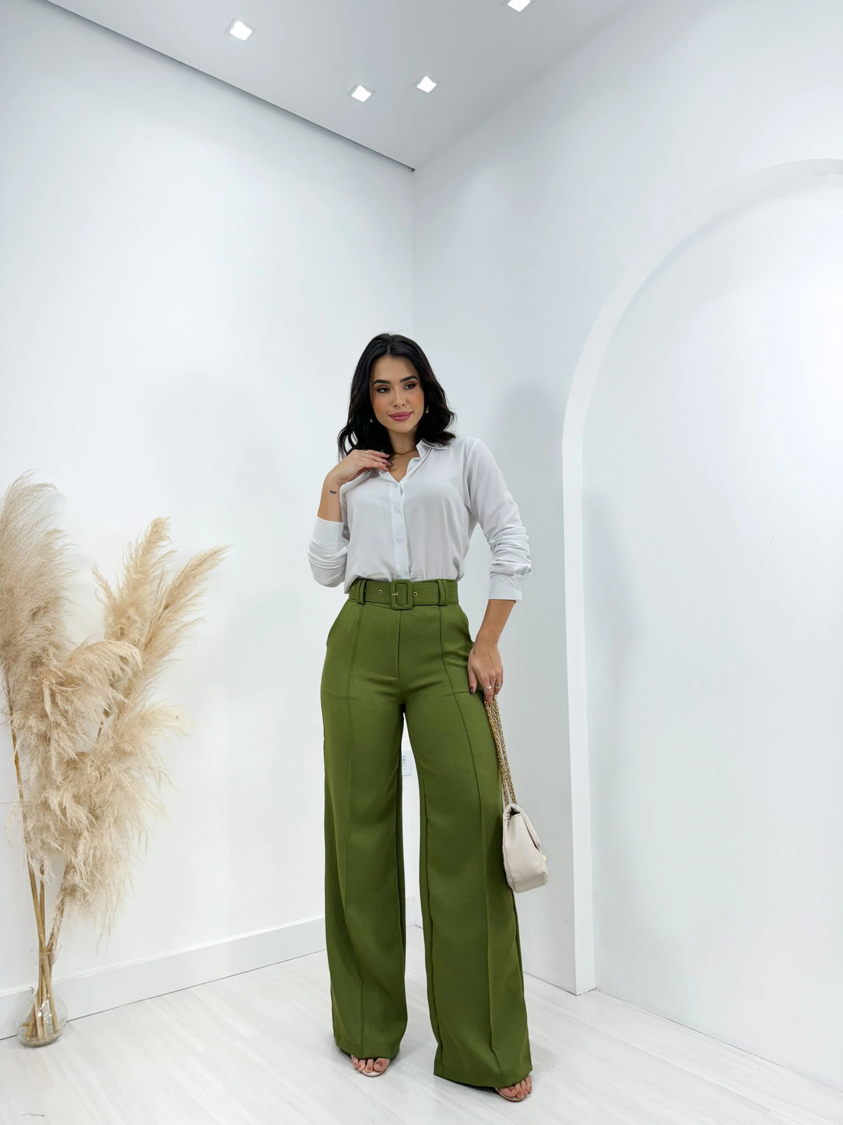 Calça Pantalona Linho