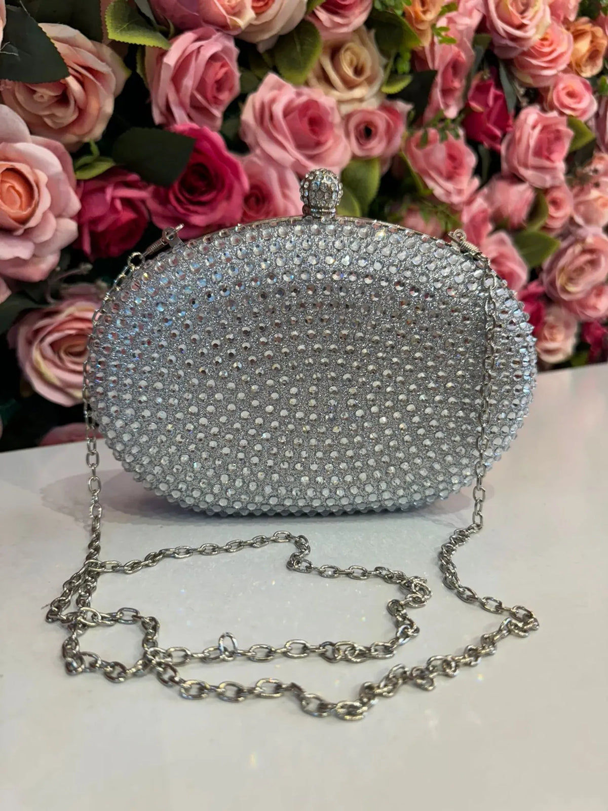 Bolsa Cristal Prata